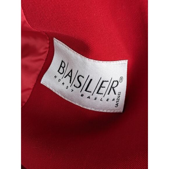 Basler Blazer Jacket Longline Wool Sophisticated Career Academia Red Size 6 - Picture 10 of 13